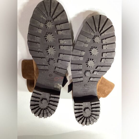 Stuart Weitzman Luxering Suede And Neoprene Ankle Boots In Brown Size 8.5 - Picture 7 of 13